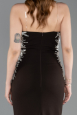 Robe Queue de Poisson Longue Brun ABU6168