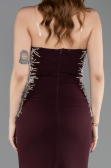 Robe Queue de Poisson Longue Couleur Cerise ABU6168
