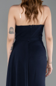 Robe de Soirée Longue Bleu Marine ABU6170