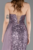 Robe de Soirée Longue Squameuse Lavande ABU6173