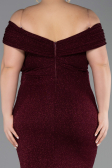 Robe De Soirée Grande Taille Longue Rouge Bordeaux ABU5714