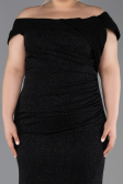 Robe De Soirée Grande Taille Longue Noir ABU5714