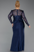 Robe de Soirée Grande Taille Longue Bleu Marine ABU6183