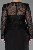 Robe de Soirée Grande Taille Longue Noir ABU6183