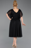 Robe De Invitation Grande Taille Midi Noir ABK2622