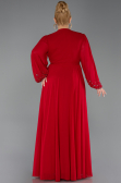 Robe De Soirée Grande Taille Mousseline Longue Rouge ABU3075