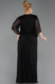 Robe Grande Taille Longue Noir ABU6122