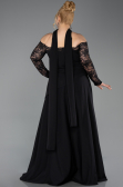 Robe de Soirée Grande Taille Longue Dantelle Noir ABU5657