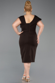 Robe De Invitation Grande Taille Midi Brun ABK2632