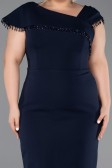 Robe De Invitation Grande Taille Midi Bleu Marine ABK2632
