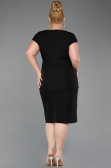 Robe De Invitation Grande Taille Midi Noir ABK2614