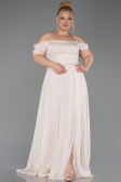 Robe Grande Taille Longue Beige ABU6185