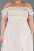 Robe Grande Taille Longue Beige ABU6185