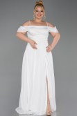 Robe Grande Taille Longue Blanc ABU6185