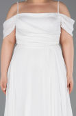 Robe Grande Taille Longue Blanc ABU6185