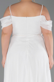 Robe Grande Taille Longue Blanc ABU6185