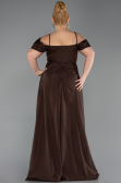 Robe Grande Taille Longue Brun ABU6185