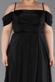 Robe Grande Taille Longue Noir ABU6185