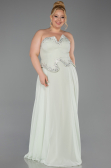 Robe de Soirée Longue Mousseline Menthe ABU6188