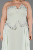 Robe de Soirée Longue Mousseline Menthe ABU6188
