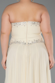 Robe de Soirée Longue Mousseline Jaune ABU6188