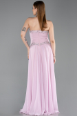 Robe de Soirée Longue Mousseline Poudre ABU6188