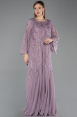 Robe De Soirée Grande Taille Longue Mousseline Lavande ABU6176