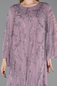 Robe De Soirée Grande Taille Longue Mousseline Lavande ABU6176