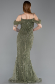 Robe de Soirée Longue Perlé Kaki ABU6190