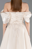 Robe de Soirée Longue Beige ABU6191