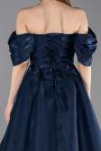 Robe de Soirée Longue Bleu Marine ABU6191