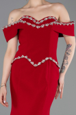 Robe Queue de Poisson Longue Rouge ABU6198