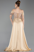 Robe de Soirée Longue Perlé Or ABU5934