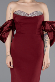 Robe de Soirée Longue Rouge Bordeaux ABU6204