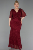 Robe De Soirée Grande Taille Longue Rouge Bordeaux ABU4542