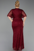 Robe De Soirée Grande Taille Longue Rouge Bordeaux ABU4542
