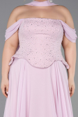 Robe Grande Taille Longue Mousseline Poudre ABU6247