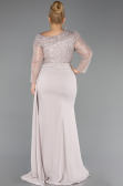 Robe Grande Taille Longue Beige ABU6213
