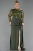 Robe Grande Taille Longue Kaki ABU6213