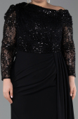 Robe Grande Taille Longue Noir ABU6213