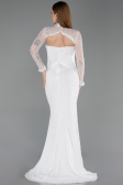 Robe de Soirée Longue Dantelle Blanc ABU6207