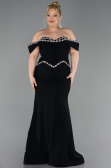 Robe De Soirée Grande Taille Longue Noir ABU6199