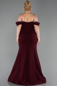 Robe De Soirée Grande Taille Longue Couleur Cerise ABU6199