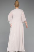 Robe De Soirée Grande Taille Longue Mousseline Beige ABU6177
