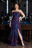 Robe de Soirée Longue Fushia ABU6259