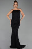 Robe de Soirée Longue Dantelle Noir ABU6207