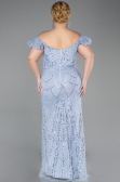 Robe Grande Taille Longue Perlé Indigo ABU5548
