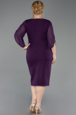 Robe De Invitation Grande Taille Midi Violet ABK2659