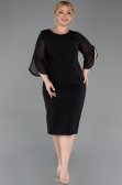 Robe De Invitation Grande Taille Midi Noir ABK2659