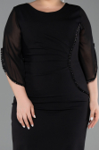 Robe De Invitation Grande Taille Midi Noir ABK2659